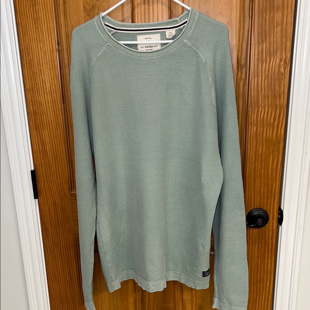 Weatherproof Men's Sage Green Crewneck Sweater 100%Cotton XXL